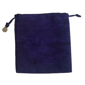 TORY BURCH velvet dust bag, Navy blue and gold logo